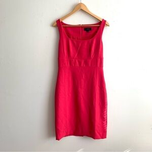 J. Crew Red Square Neck Knee Length Sleeveless Dress